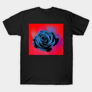 Pop art, rose blue, red T-Shirt